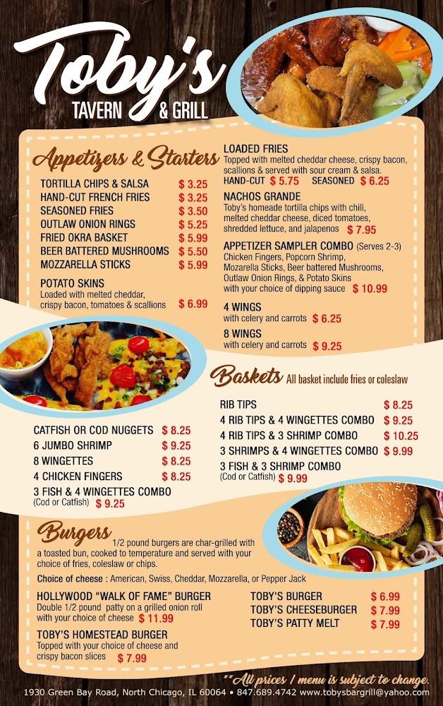 Toby's Tavern Menu image 2
